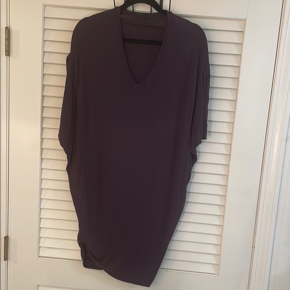 ART Purple V-Neck Top Tunic Dress